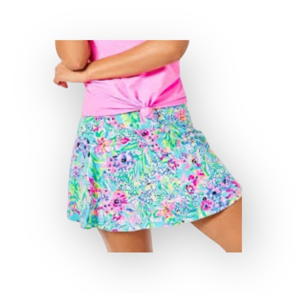 new Lilly Pulitzer ☀︎︎ Luxletic Aila Skort ☀︎︎ Amalfi Blue Alligator Isle ☀︎︎XXS - Picture 2 of 15